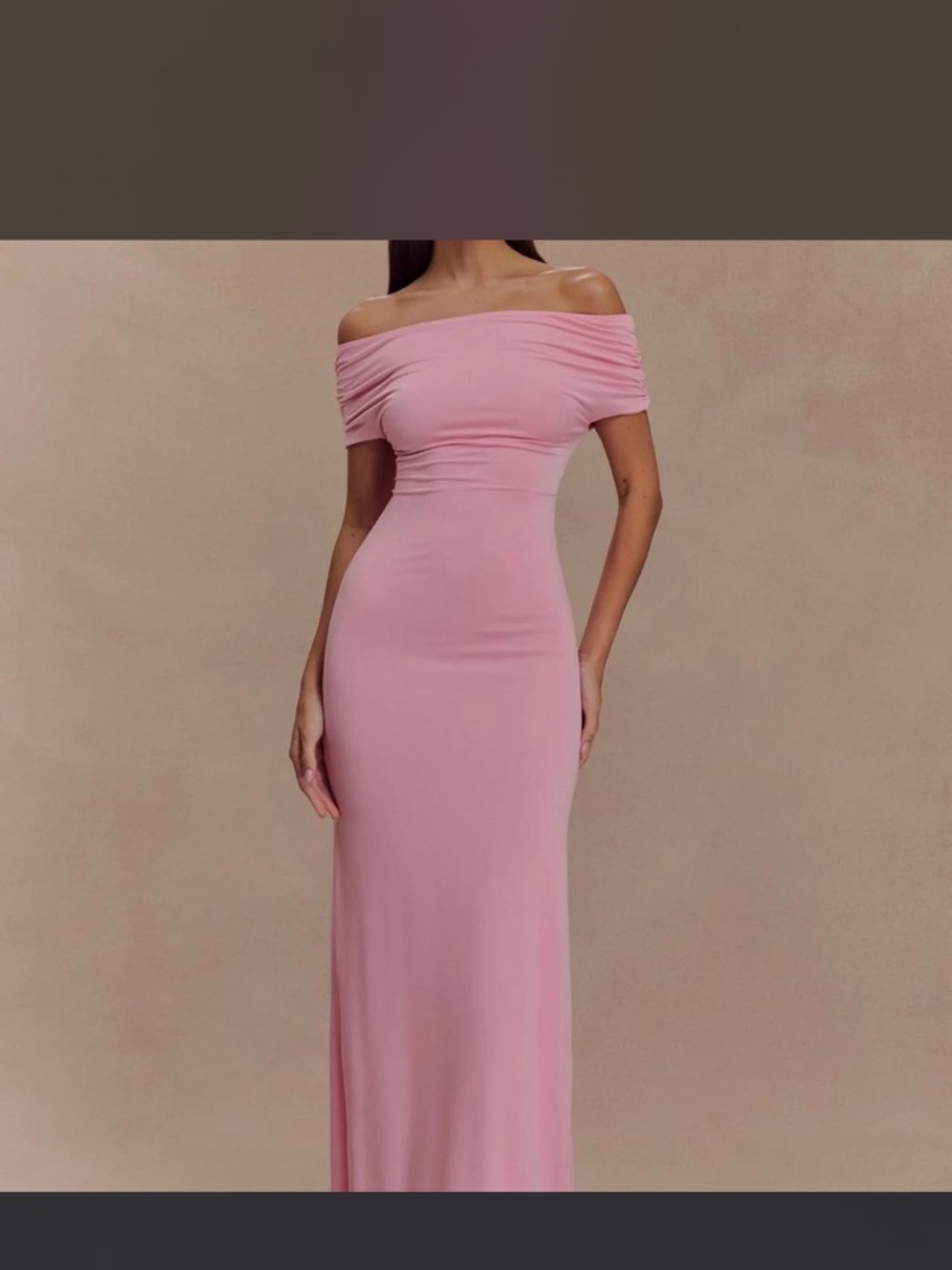 Meshki Blush Off-Shoulder Maxi Dress